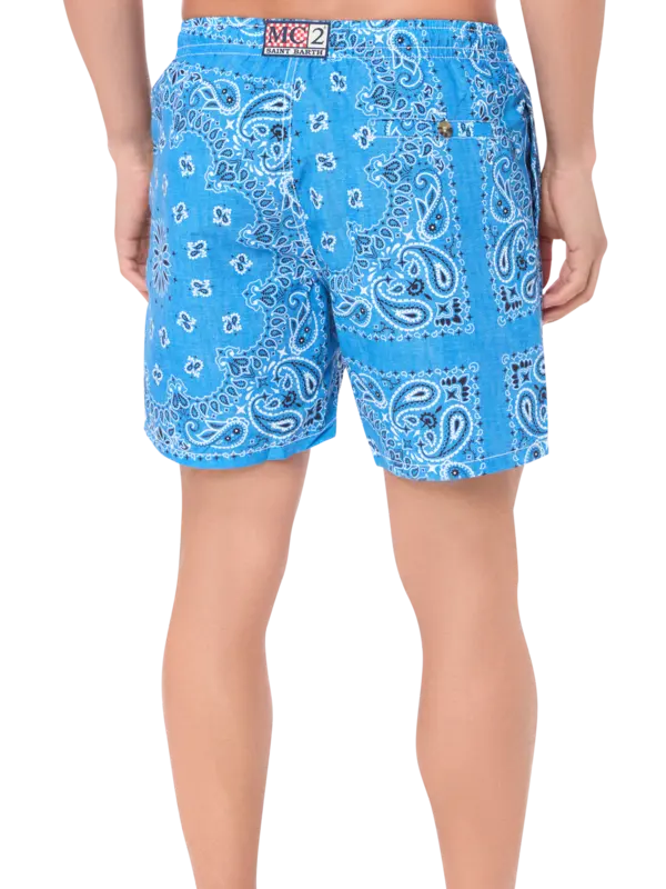 شورت سباحة بطبعة باندانا