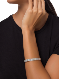 Guilloché Sterling Silver Ribbon Bracelet