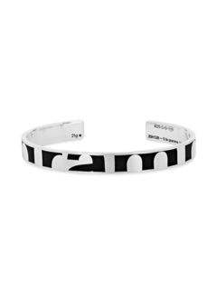 Sectioned Black Logo Bracelet
