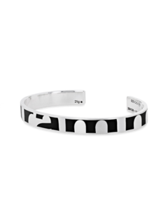 Sectioned Black Logo Bracelet
