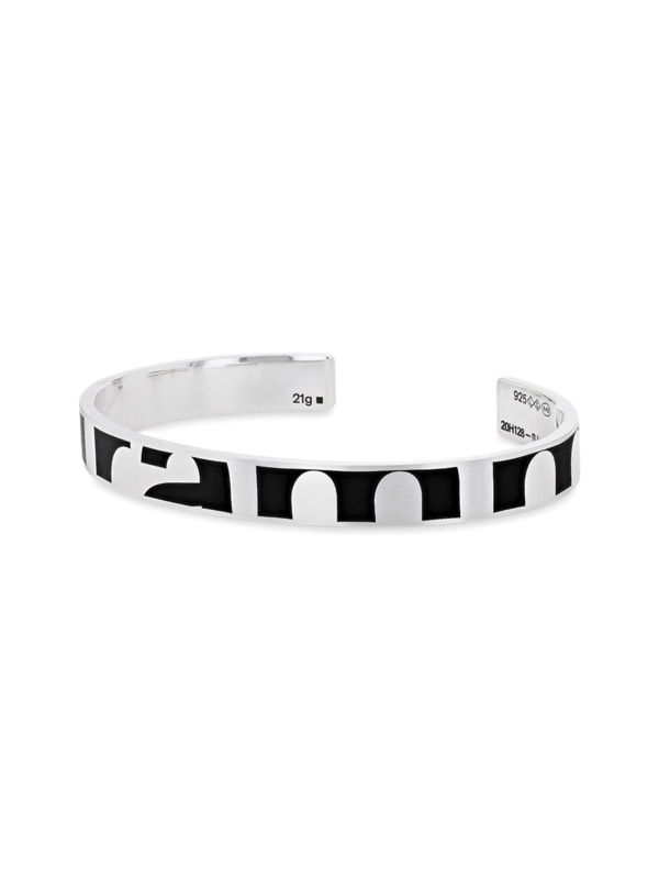Sectioned Black Logo Bracelet
