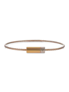 Polished Bicolor Cable Bracelet