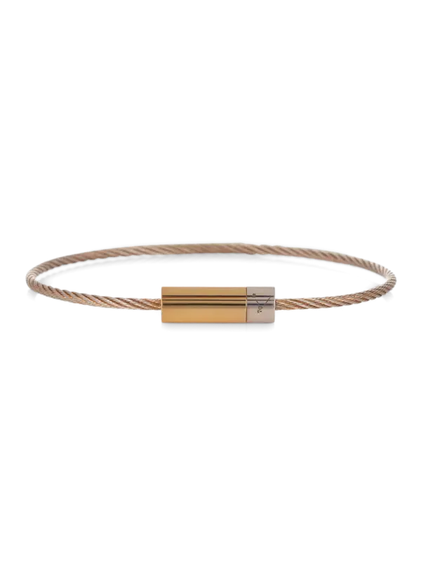 Polished Bicolor Cable Bracelet