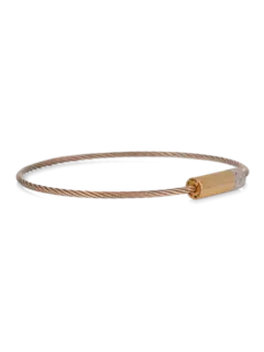 Polished Bicolor Cable Bracelet