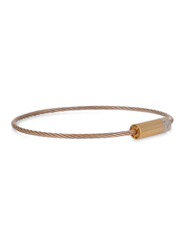 Polished Bicolor Cable Bracelet