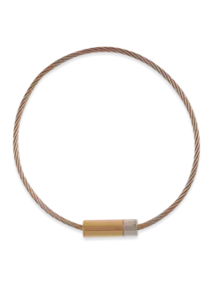 Polished Bicolor Cable Bracelet