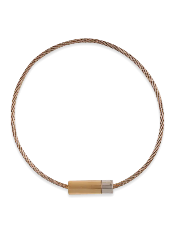 Polished Bicolor Cable Bracelet