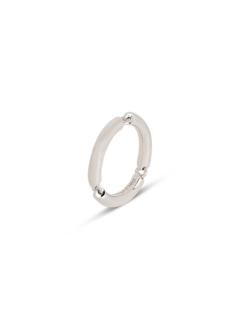 Silver Ring With Chain Link Detail