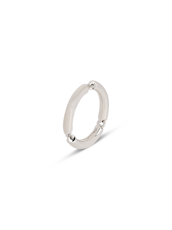 Silver Ring With Chain Link Detail