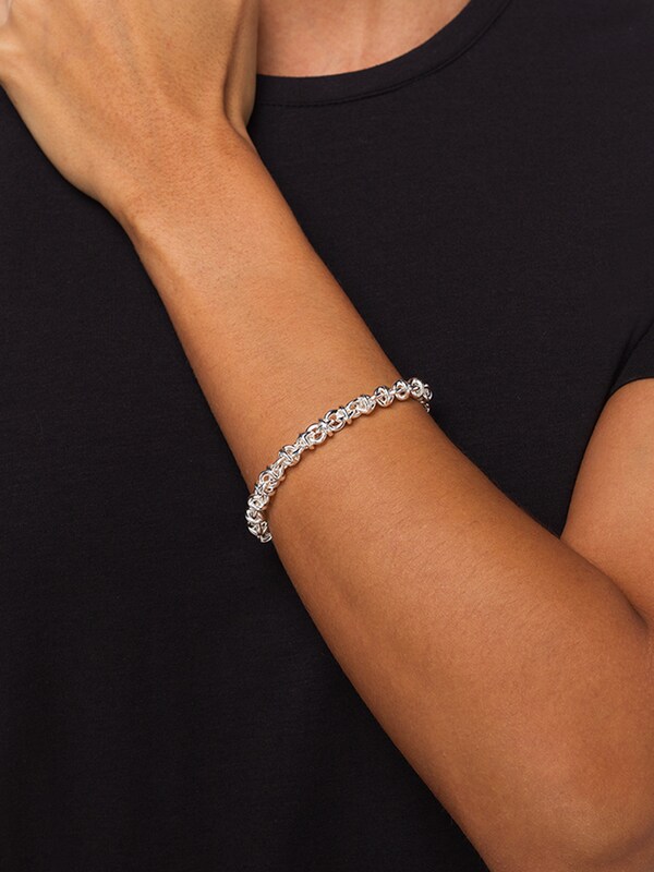 Sterling Silver Le 29g Entrelacs Polished Bracelet