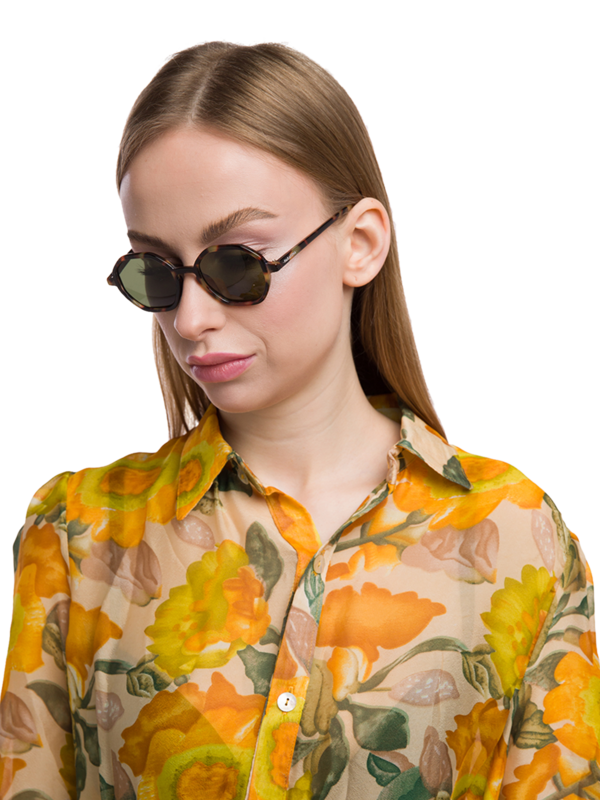 Dark Green Lenses with Octagon Shape Sunglasses