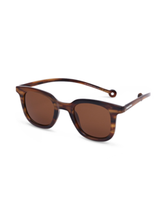 Wide Light Brown Tinted Sunglasses