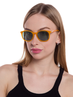 Thick-Rimmed Monochrome Square Sunglasses