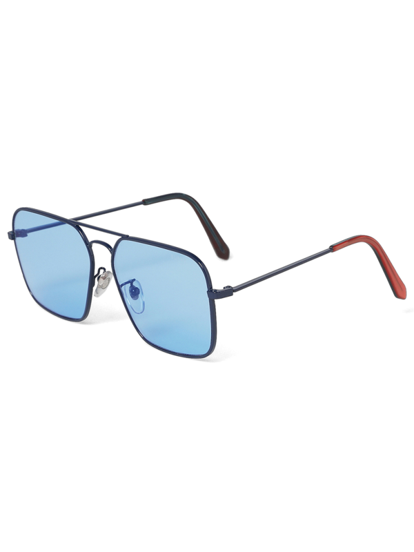 Metallic Blue Aviator Sunglasses