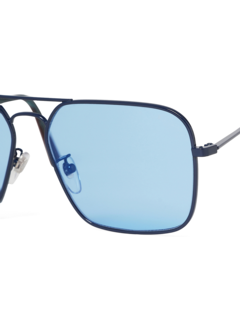 Metallic Blue Aviator Sunglasses