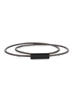 Sterling Silver Le 9g Brushed Double Turn Cable Bracelet