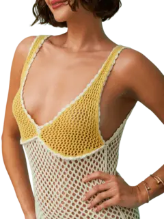 Crochet Colour-block Siren Dress