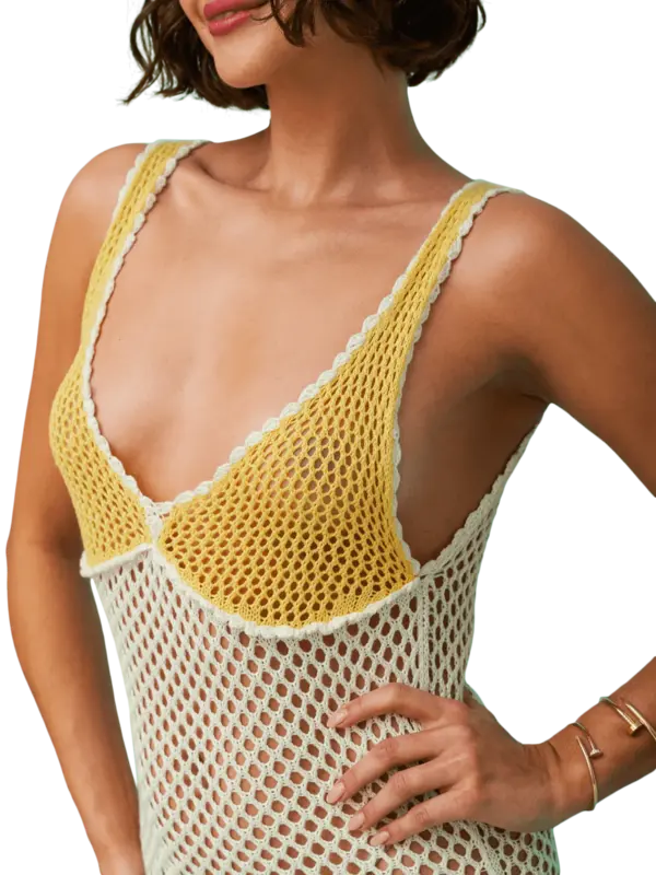 Crochet Colour-block Siren Dress