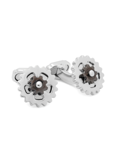 Cufflinks/Thomp/ White Bronze PlatingGunmetal gear in High P