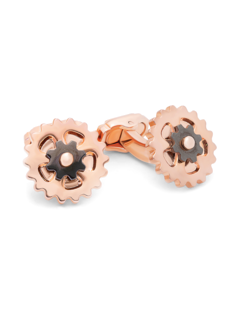 Cufflinks/Thomp/ Rose Gold Plated / Gunmetal gear in High Po