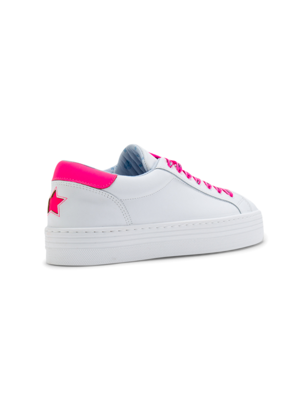 Pink Eyestar Leather Sneakers