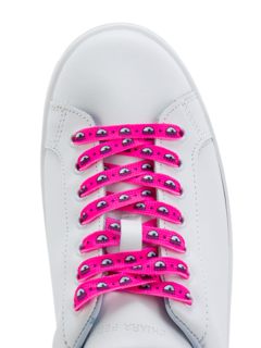 Pink Eyestar Leather Sneakers