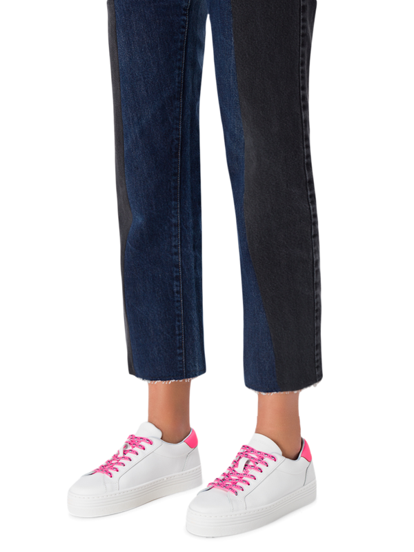 Pink Eyestar Leather Sneakers