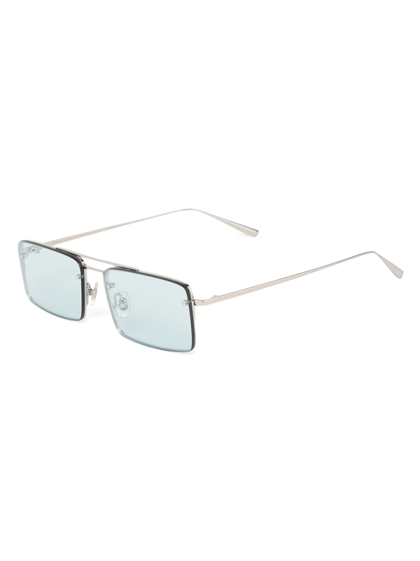 Metallic Silver-Tea Small Sunglasses