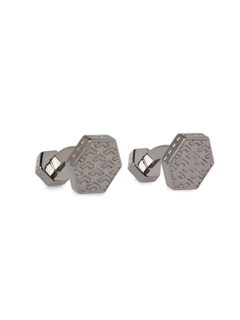 Silver Hexagonal Cufflinks