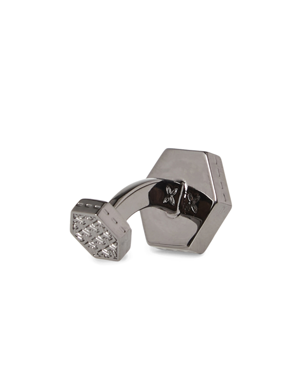 Silver Hexagonal Cufflinks