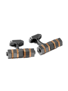 Cufflinks/Thomp/ GunMetal/ Rose Gold / Rotating all metal cy