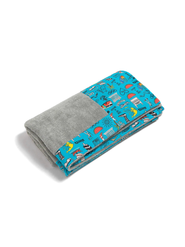 Greece I Love You Grey Head 2 Toe Beach Towel