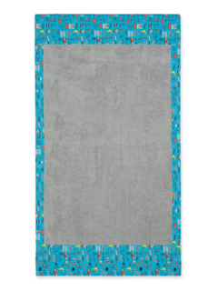 Greece I Love You Grey Head 2 Toe Beach Towel
