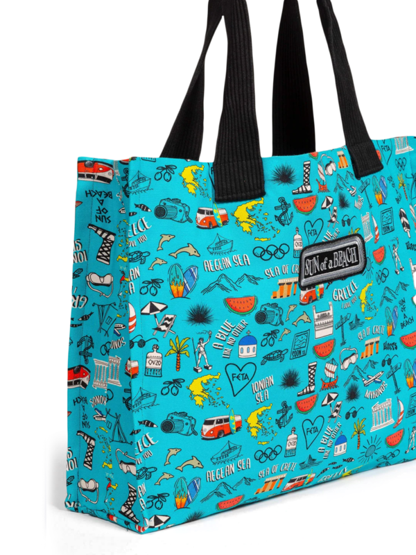 Greece I Love You Tote Beach Bag