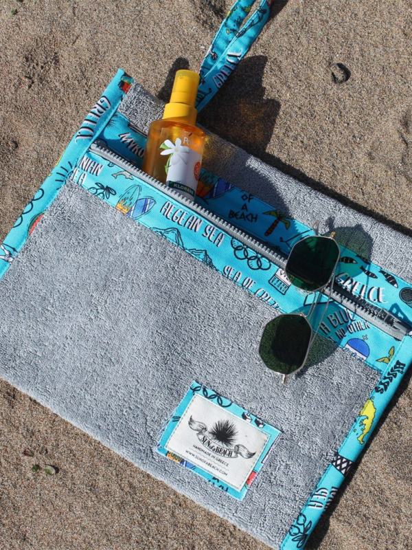 Greece I Love You Waterproof Pouch