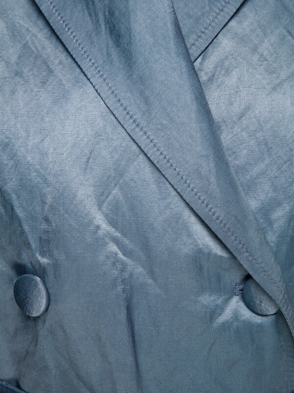 Crinkle Satin Long Waistcoat