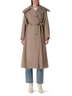 معطف واق من المطر بحزام