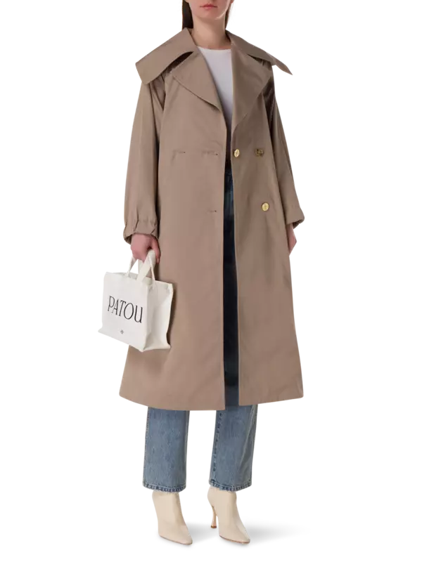 معطف واق من المطر بحزام