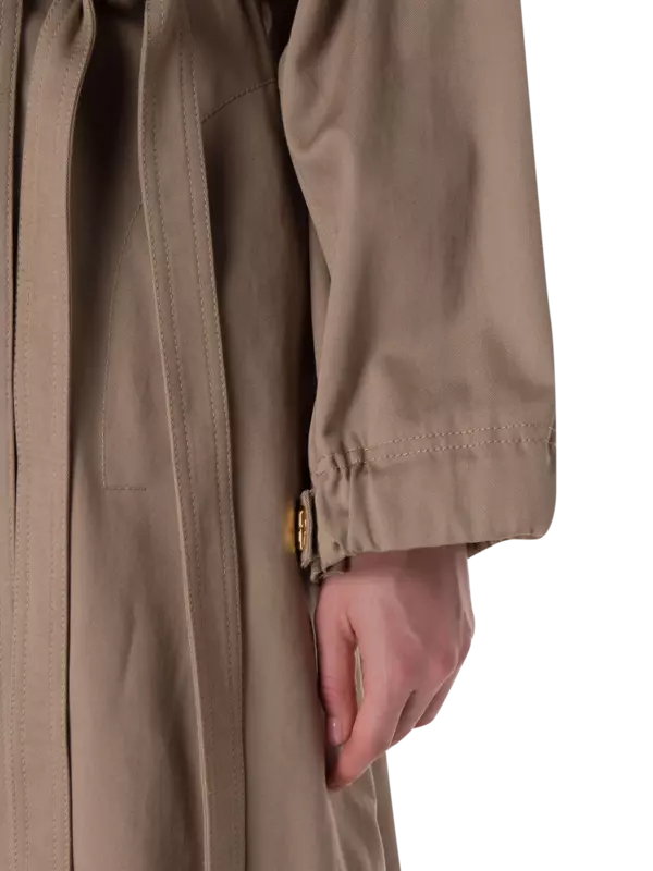 معطف واق من المطر بحزام