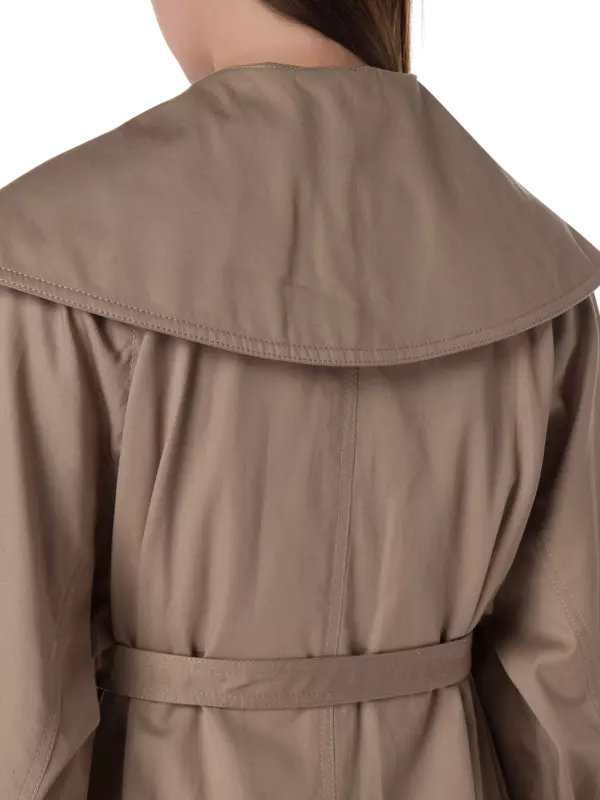 معطف واق من المطر بحزام