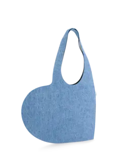 Denim Mini Heart Tote Bag