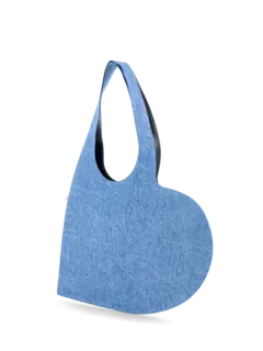 Denim Mini Heart Tote Bag
