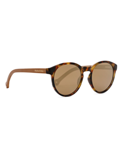 Thin-Rimmed Round Tortoise Shell Sunglasses