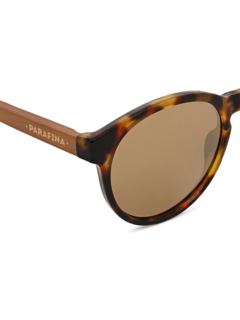 Thin-Rimmed Round Tortoise Shell Sunglasses