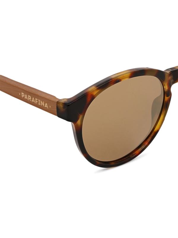 Thin-Rimmed Round Tortoise Shell Sunglasses