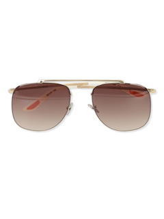 Gold/Grey Rectangular Sunglasses