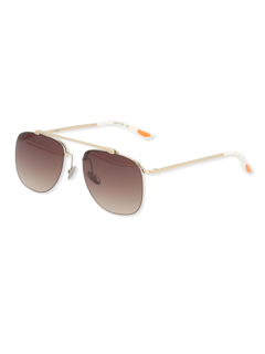 Gold/Grey Rectangular Sunglasses