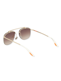 Gold/Grey Rectangular Sunglasses