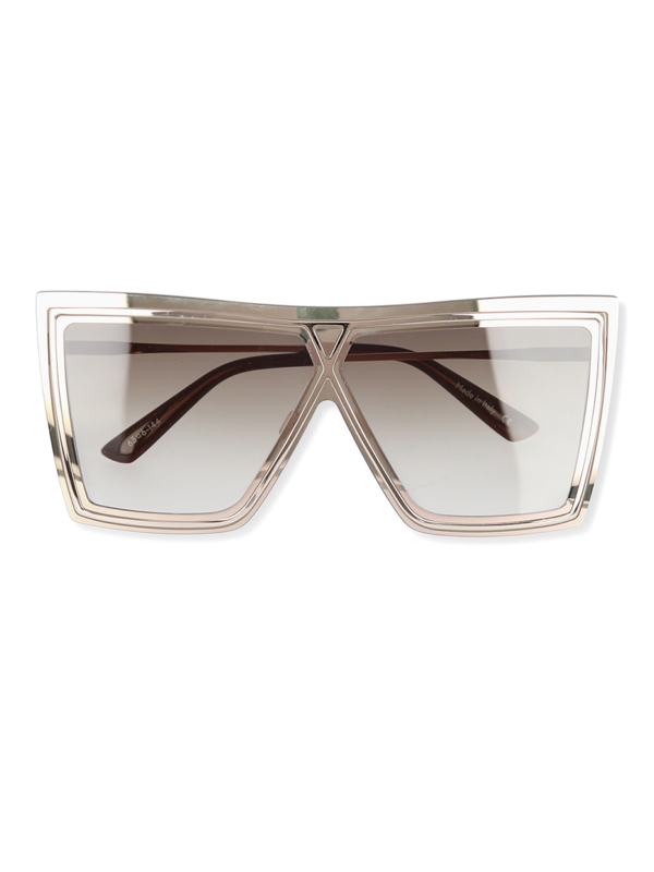 Silver/Grey Angular Sunglasses