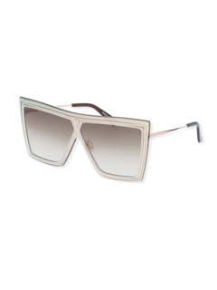 Silver/Grey Angular Sunglasses